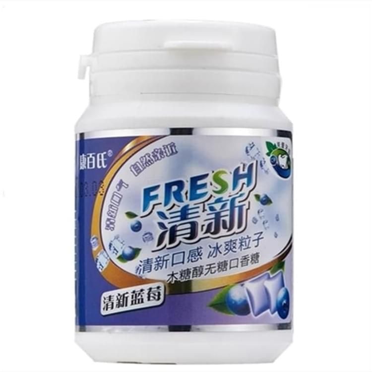 康百氏木糖醇无糖口香糖-倍力清新蓝莓