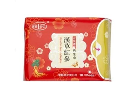汉草红参有氧护理-零触感护翼日用卫生巾