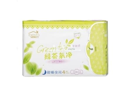 绿茶氧净透气净味-零触感甜睡夜用卫生巾